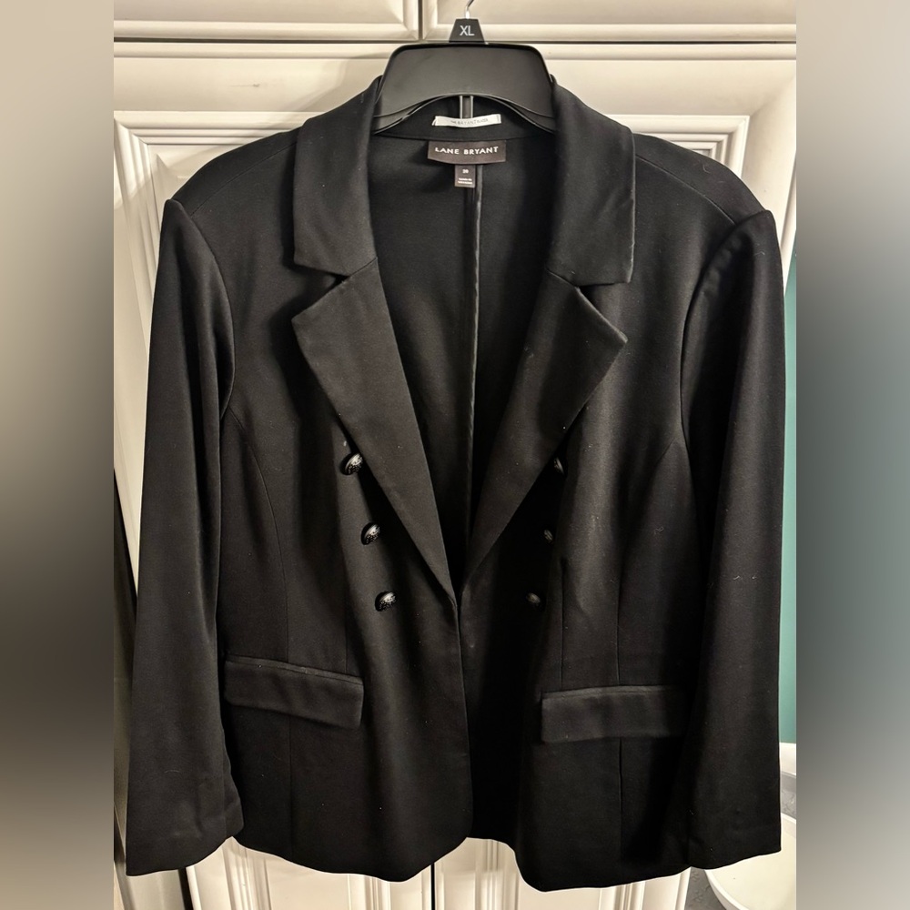 Lane Bryant Black Plus Size Double-Breasted Blazer